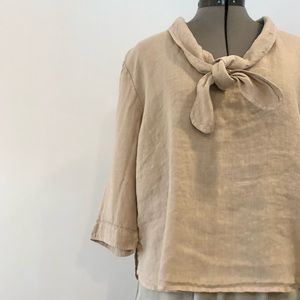 Radish linen sailor blouse